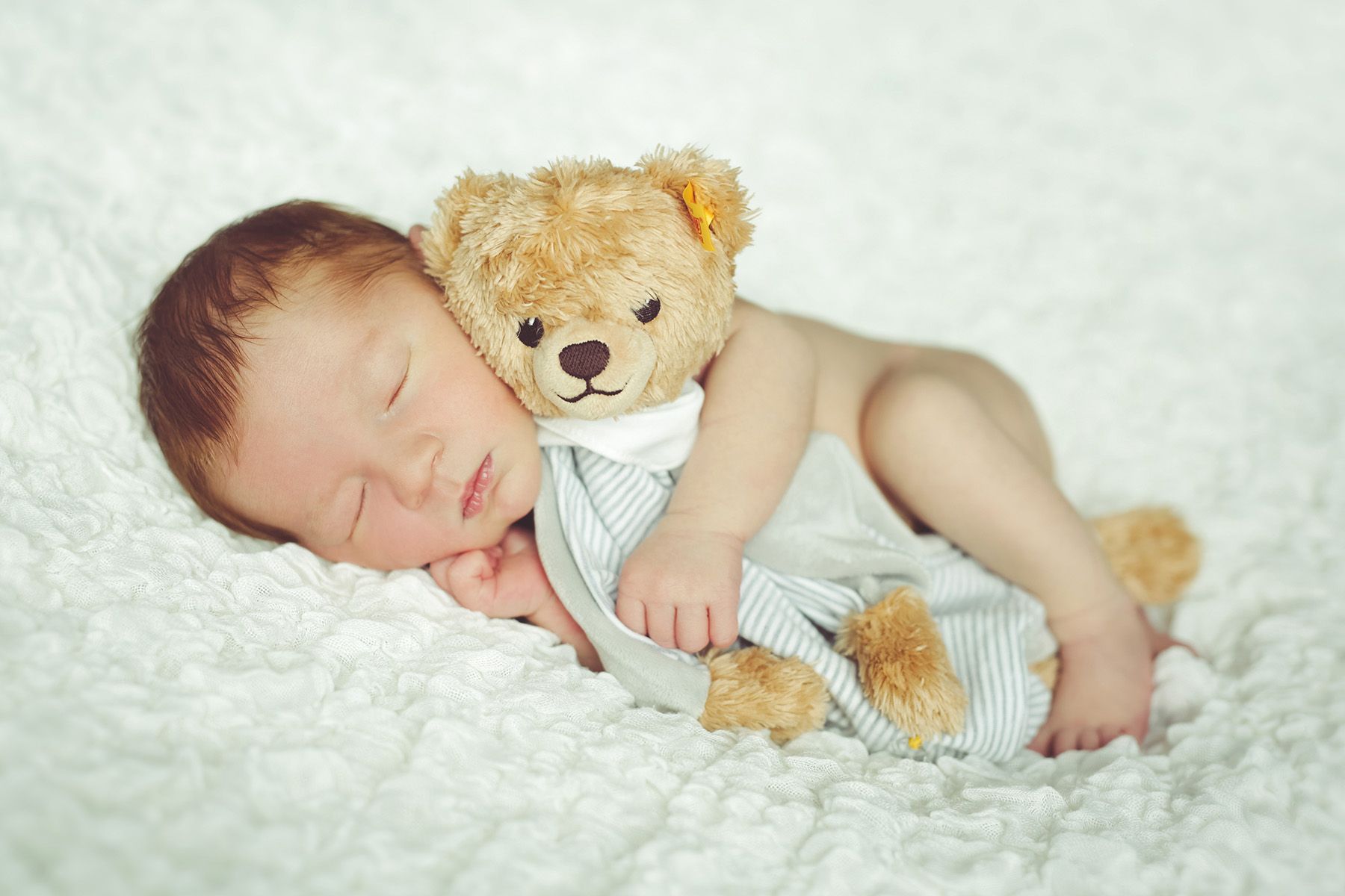 Babyfotos mit Kuscheltier