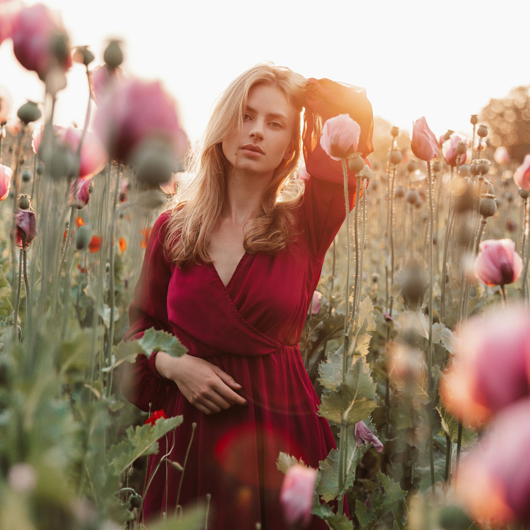 Fotoshooting im Blütenmeer