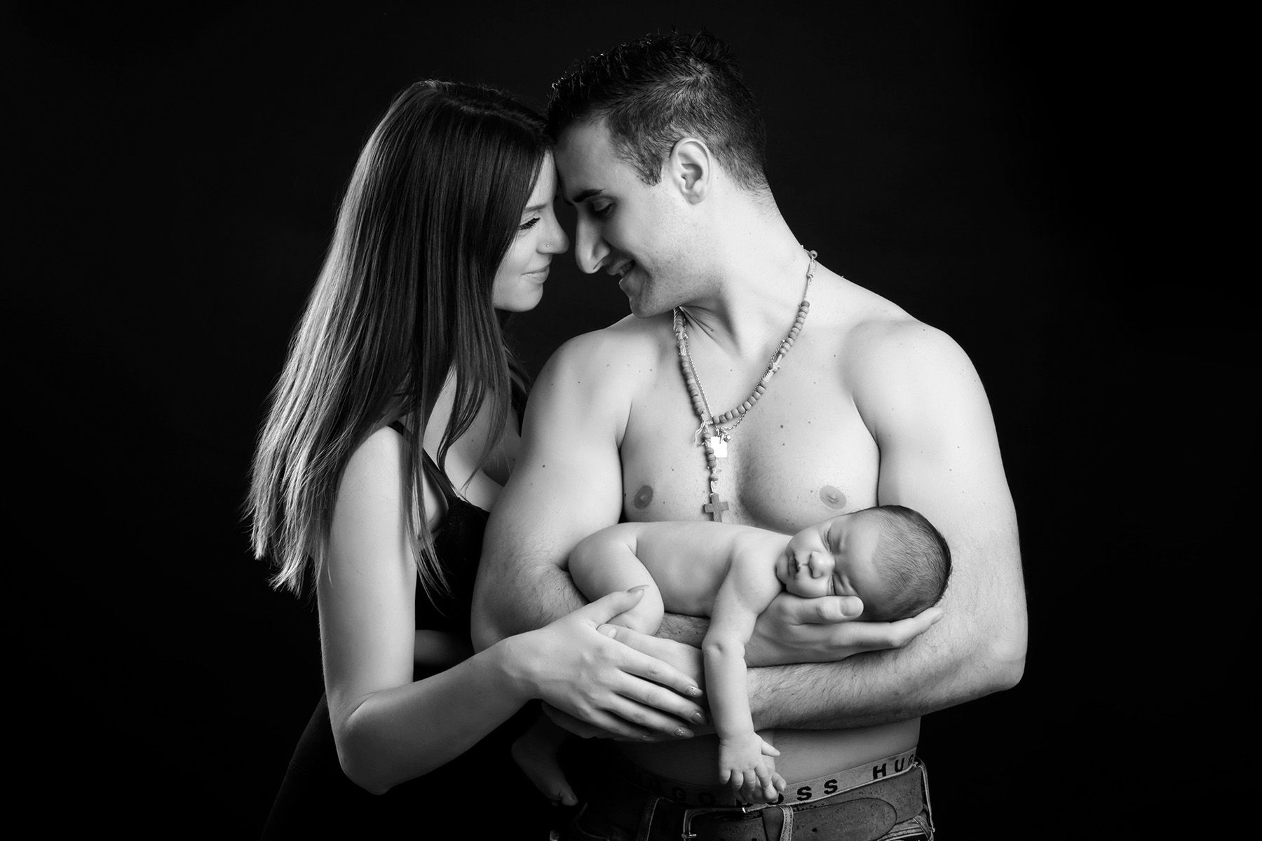 emotionale Babyfotos mit Familie